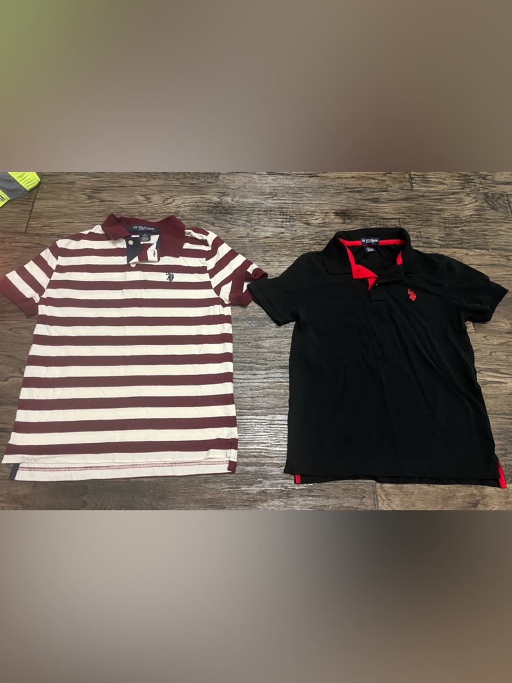 U.S. Polo Assn. Boys' Maroon & White Striped Polo